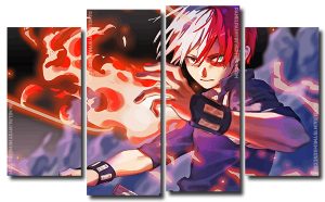 Todoroki Mha 4 Panels Paint By Numbers