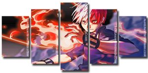 Todoroki Mha 5 Panels Paint By Numbers