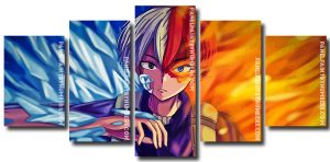 Todoroki My Hero Academia 5 Panels Paint By Numbers