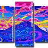 Trippy Landscape Panels Paint By Numbers