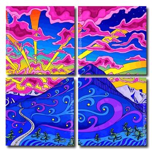 Trippy Landscape Square Panels Paint By Numbers