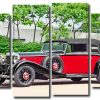 Vintage Mercedes Benz 4 Panels Paint By Numbers