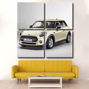 White Minicooper Square Panels Paint By Numbers