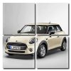 White Minicooper Square Panels Paint By Numbers