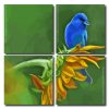 Aesthetic Sunflower And Blue Bird Art Square Panels Paint By Numbers