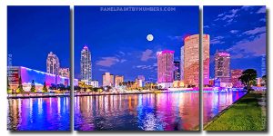 Aesthetic Tampa Bay In Florida 3 Panels Paint By Numbers