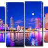 Aesthetic Tampa Bay In Florida 4 Panels Paint By Numbers