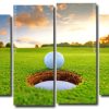 Aesthetic Golf Scenes 4 Panels Paint By Numbers