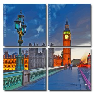 Aesthetic London City Square Panels Paint By Numbers