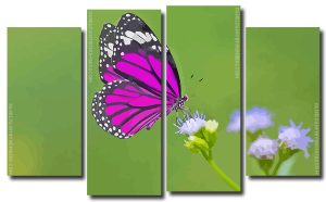 Aesthetic Purple Butterfly 4 Panels Paint By Numbers