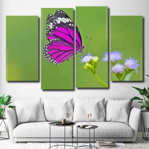 Aesthetic Purple Butterfly 4 Panels Paint By Numbers