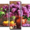 Aesthetic Purple Flowers 5 Panels Paint By Numbers