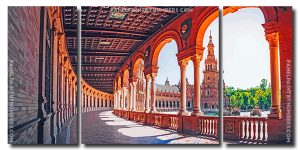 Aesthetic Sevilla 3 Panels Paint By Numbers