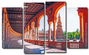 Aesthetic Sevilla 4 Panels Paint By Numbers