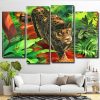 Aesthetic Wild Tiger 4 Panels Paint By Numbers