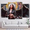 Angel Lady With Skull 4 Panels Paint By Numbers