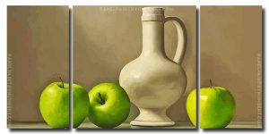 Apples Still Life 3 Panels Paint By Numbers