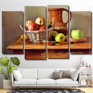 Apples Still Life Art 4 Panels Paint By Numbers