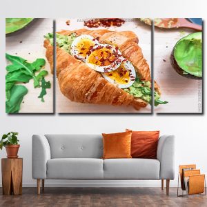 Avocado Croissant 3 Panels Paint By Numbers