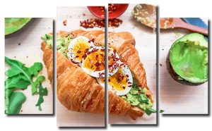 Avocado Croissant 4 Panels Paint By Numbers