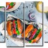 Bison Burgers 4 Panels Paint By Numbers