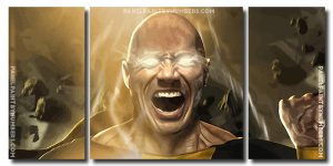 Black Adam Marvel 3 Panels Paint By Numbers