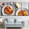 Bucatini Pasta 3 Panels Paint By Numbers