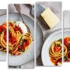 Bucatini Pasta 4 Panels Paint By Numbers