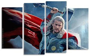 Chris Hemsworth Thor Avengers 4 Panels Paint By Numbers