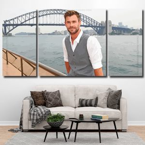 Chris Hemsworth Sydney Harbour Bridge 3 Panels Paint By Numbers