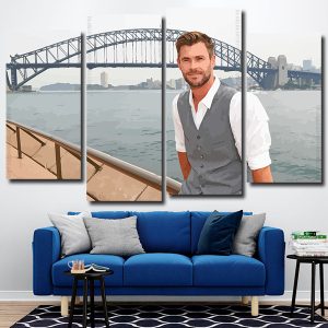 Chris Hemsworth Sydney Harbour Bridge 4 Panels Paint By Numbers