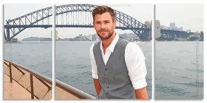 Chris Hemsworth Sydney Harbour Bridge 3 Panels Paint By Numbers