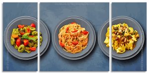 Classic Pasta 3 Panels Paint By Numbers