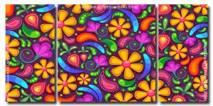 Cool Mandala Art 3 Panels Paint By Numbers