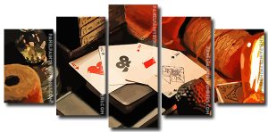 Corona Playing Cards 5 Panels Paint By Numbers