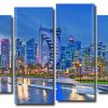 Doha City In Qatar 4 Panels Paint By Numbers