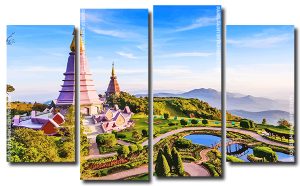 Doi Inthanon National Park 4 Panels Paint By Numbers