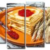 Fish Roe With Crepes 4 Panels Paint By Numbers