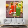 Fruits Drinks Juices Square Panels Paint By Numbers