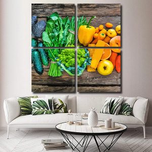 Fruits and Vegetables Art Square Panels Paint By Numbers