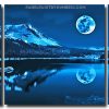 Full Moon And Lake At Night 3 Panels Paint By Numbers