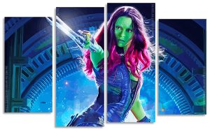 Gamora 4 Panels Paint By Numbers