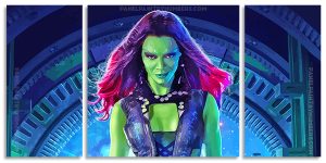 Gamora Marvel 3 Panels Paint By Numbers