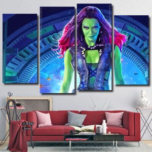 Gamora Marvel 4 Panels Paint By Numbers