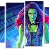 Gamora Marvel 4 Panels Paint By Numbers