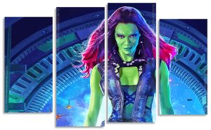 Gamora Marvel 4 Panels Paint By Numbers