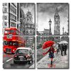 Girl In London Black And Red Square Panels Paint By Numbers