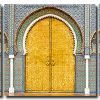 Golden Castle Doors 3 Panels Paint By Numbers