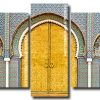 Golden Castle Doors 5 Panels Paint By Numbers