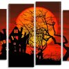 Halloween Night 4 Panels Paint By Numbers